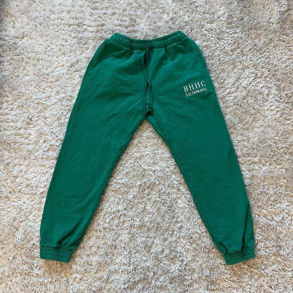 Zizi Donohoe BHHC Green Cotton Sweatpants Joggers Size S